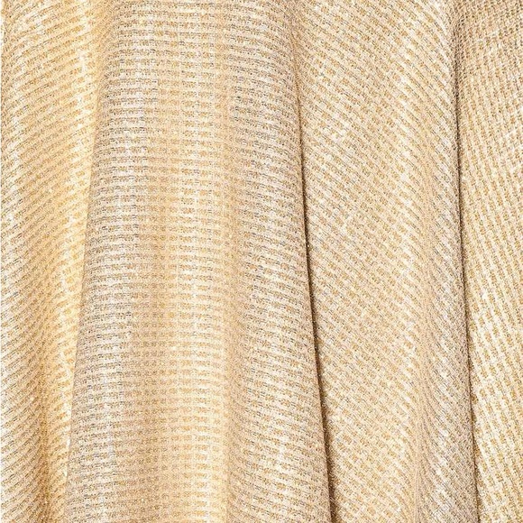 Lulu’s Apryl Mae Gold Glitter Metallic Halter Skater Dress Womens Medium NWT - Picture 5 of 14